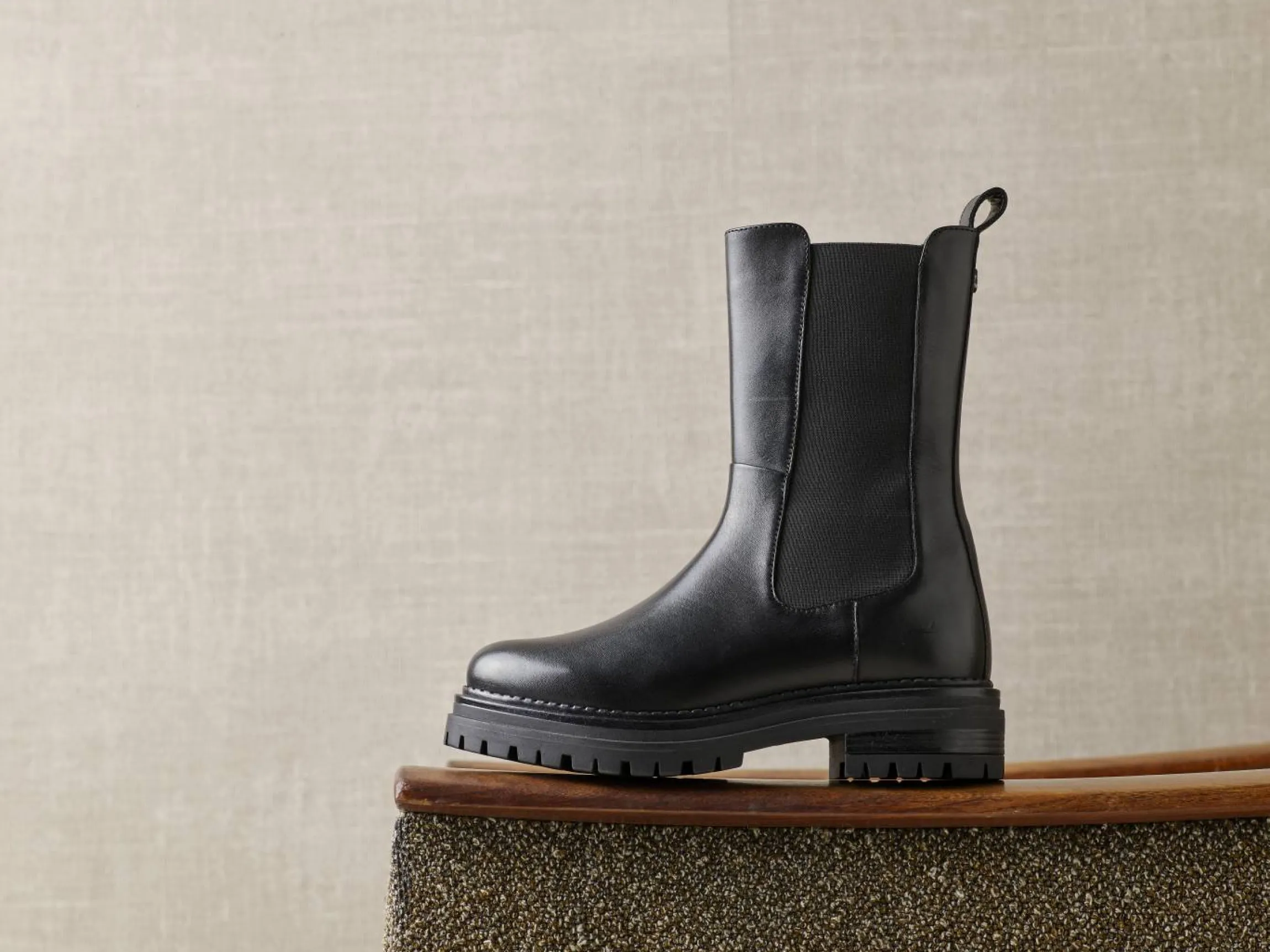 Boots i läder
