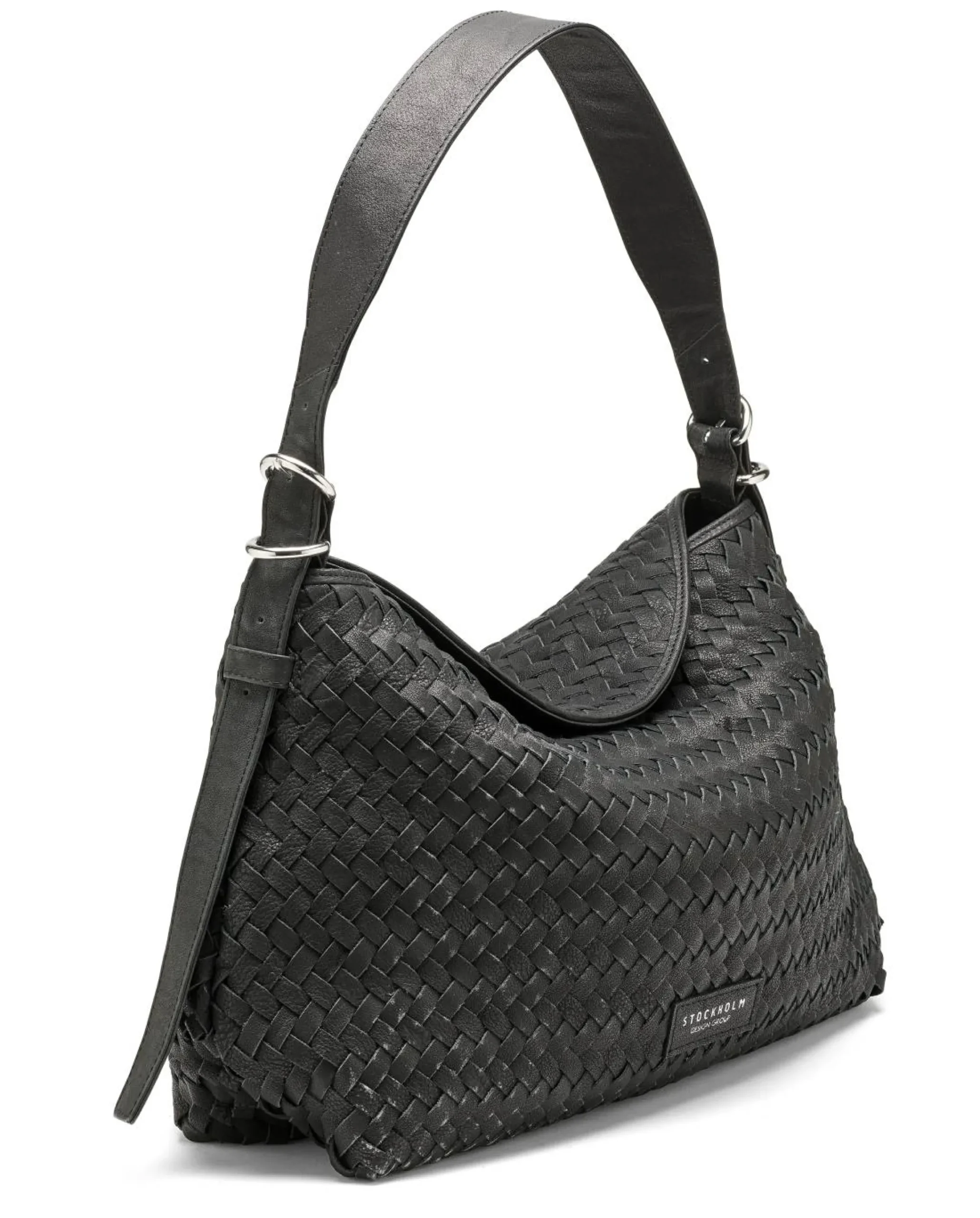 Flätad Tote bag i läder