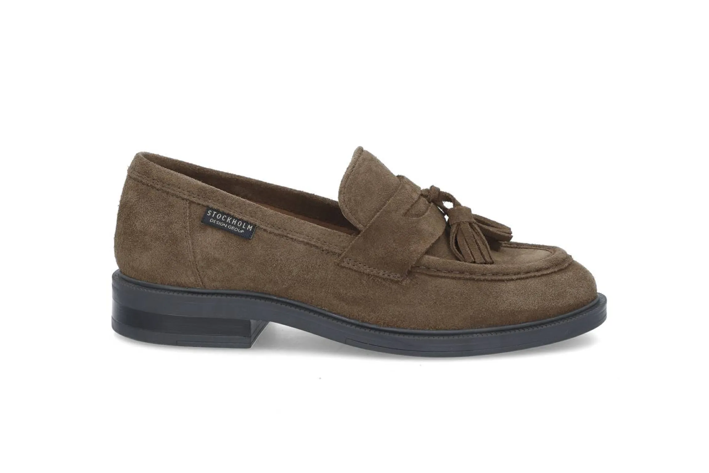 Klassiska loafers i mocka