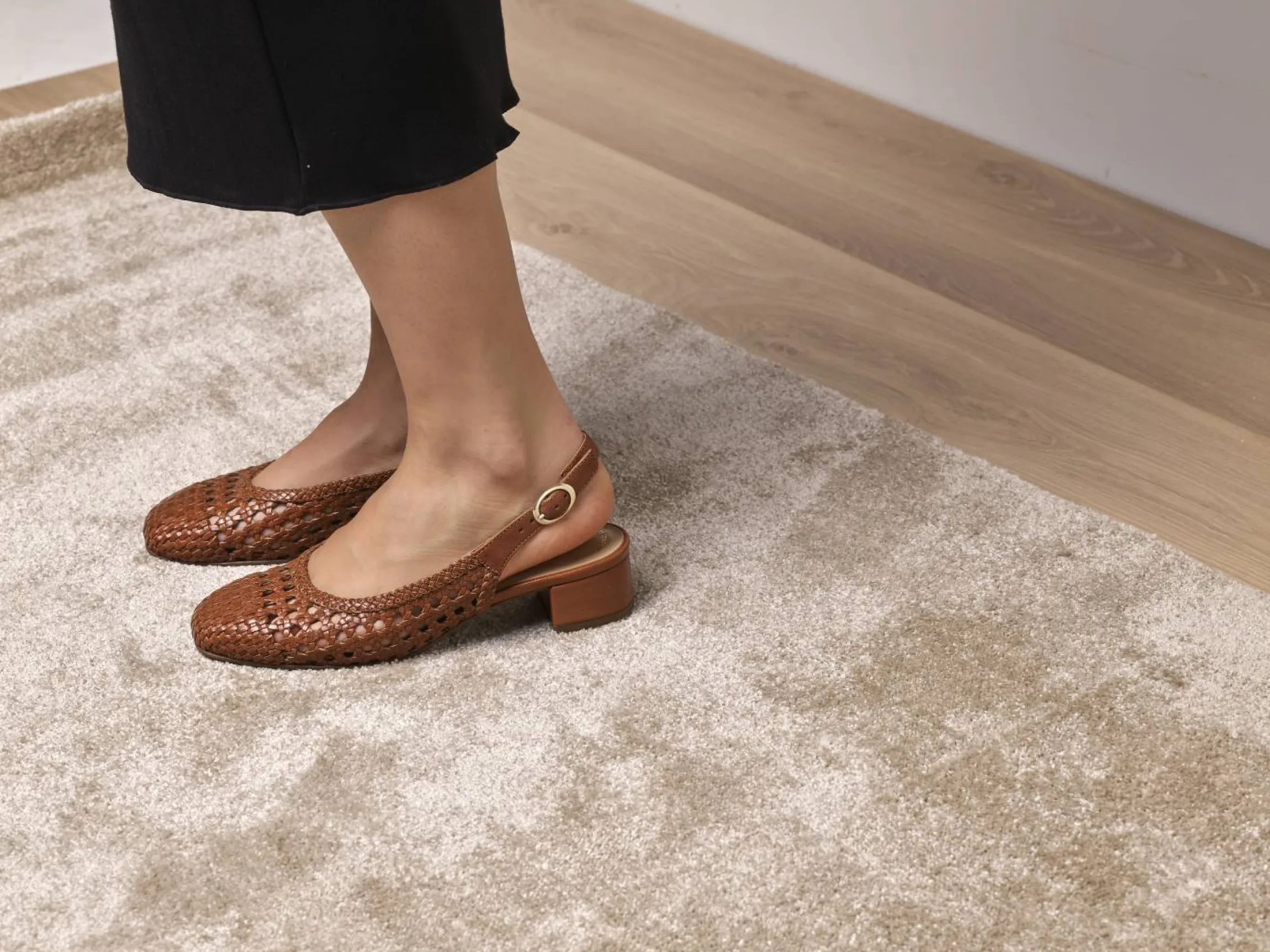 Sammanflätad slingback