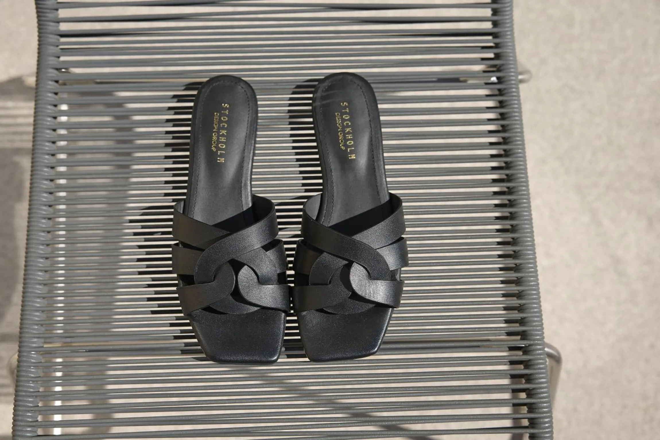 Slip-in lädersandal