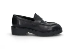 Svarta läderloafers